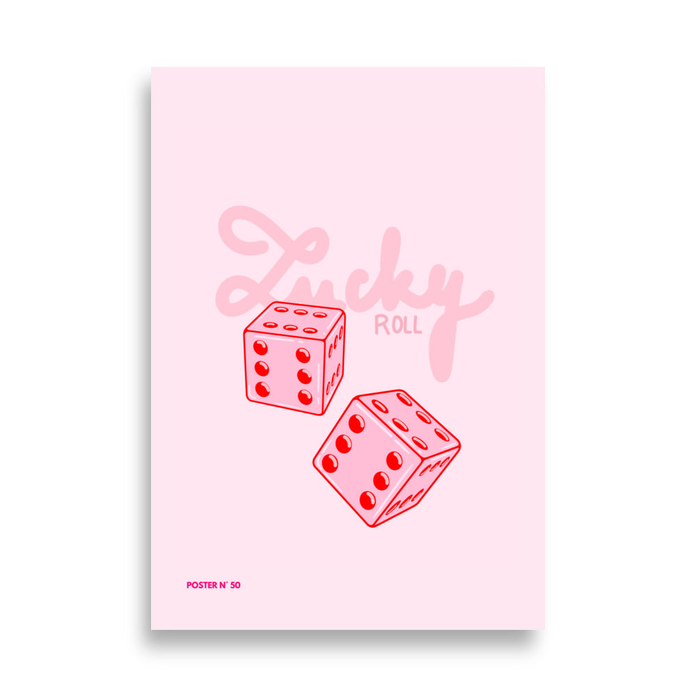 Lucky Roll - Poster n°50 version rouge et rose