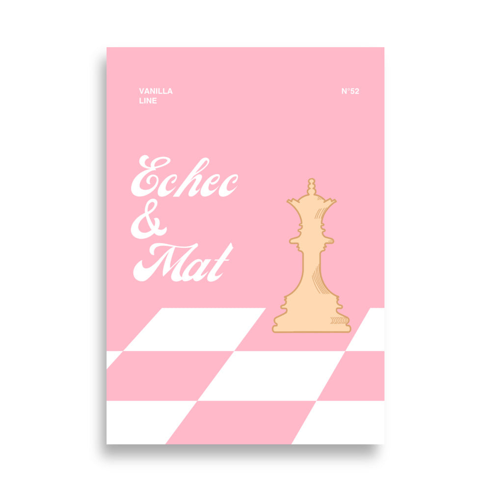 Échec & Mat - Poster n°52 version rose et beige